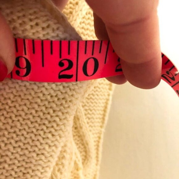 Military Hippie NWT Women's Cable Knit Sweater Layered Cream S/M Jazzy Cozy - Picture 9 of 11